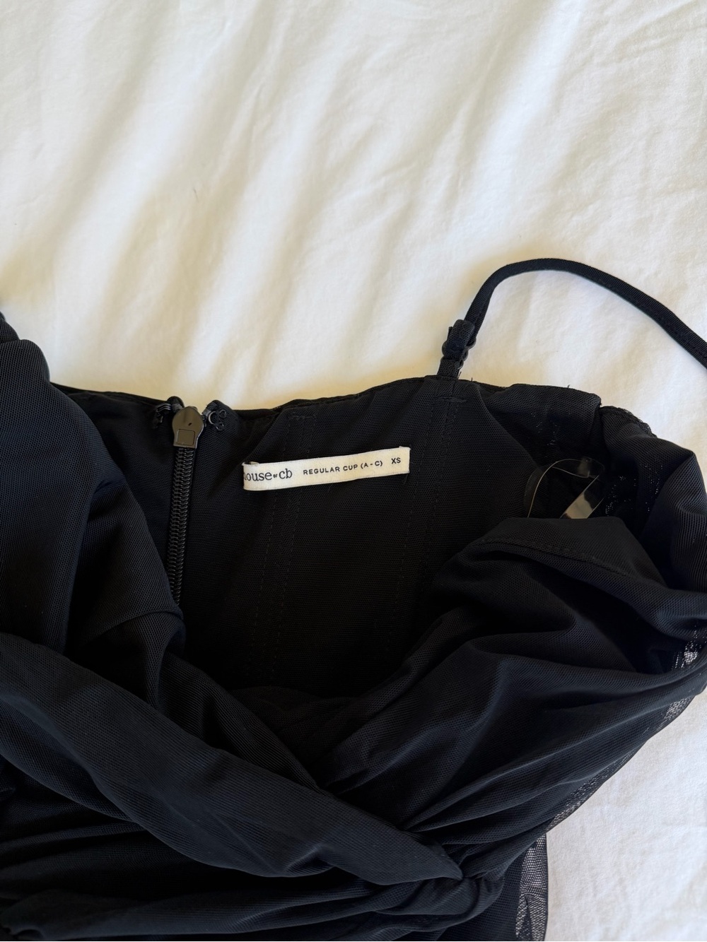 House of CB Black Issey Mesh Gown - Picture 3 of 5